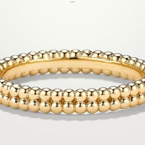 Like New Mejuri beaded double stacked ring size 8 gold vermeil